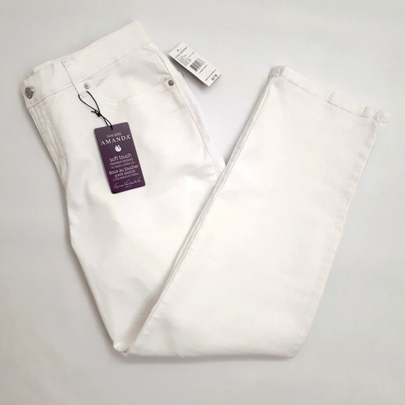 GLORIA VANDERBILT Amanda Classic Tapered Leg Jeans in Vintage White DGVB2692-VWT - Picture 4 of 16